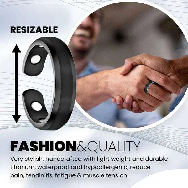 Buy 1 get 1 free(Get 2 rings)⭐2025's Latest Voilaist™Megnet Therapeutic Gentlemen Ring!