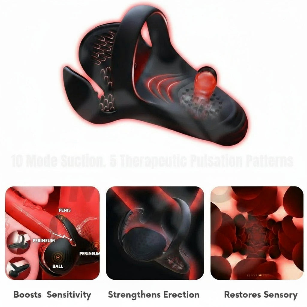 Alisanda™ Vibrating electric male masturbation lock ring charging
