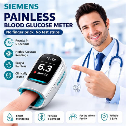 🔥🔥🔥Siemens™ new non-invasive smart blood glucose meter 💉 Painless blood glucose measurement in 3 seconds