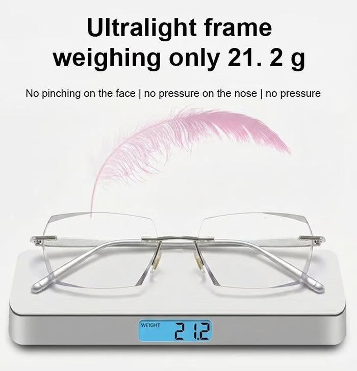 【🕶️ Essilor-Varilux-Co-Created by Designers】Gypsophila Smart Zoom and Color-Changing Reading Glasses