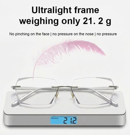 【🕶️ Essilor-Varilux-Co-Created by Designers】Gypsophila Smart Zoom and Color-Changing Reading Glasses
