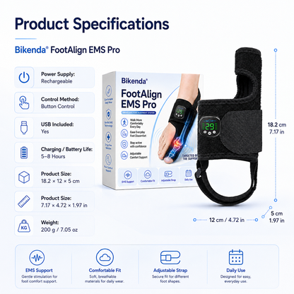 🔥Bikenda® FootAlign EMS Pro —— Advanced EMS Foot Support System🔥