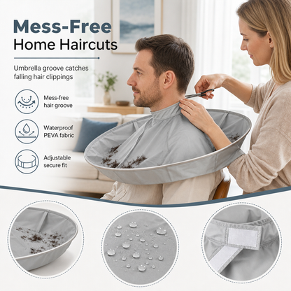 ✂️ LIMITED-TIME 50% OFF! ⚡ Adult Hair Cutting Cape – Hair Catching, Waterproof 🧴