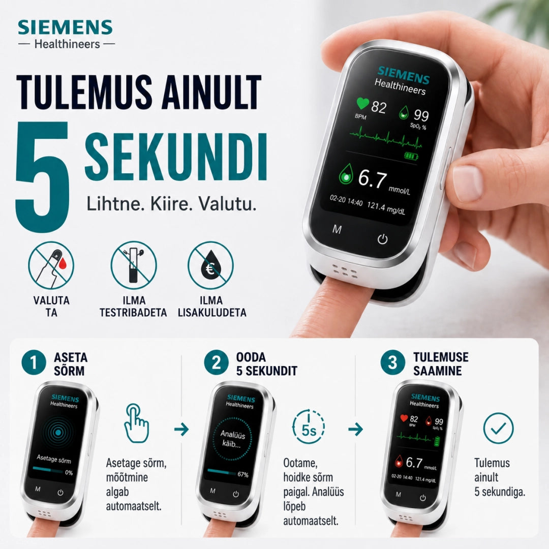 🩸Siemens™ 11-in-1 needle-free blood glucose monitor • No need for a finger prick • No test strips required • Results in just 5 seconds