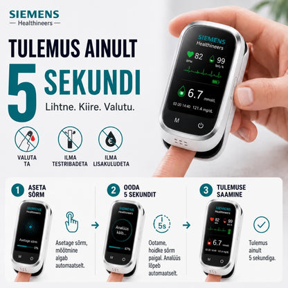 🩸Siemens™ 11-in-1 needle-free blood glucose monitor • No need for a finger prick • No test strips required • Results in just 5 seconds