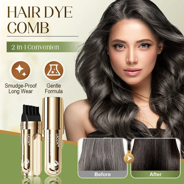 LAOZIK 2-in-1 Convenient Hair Dye Comb For Gray Hair