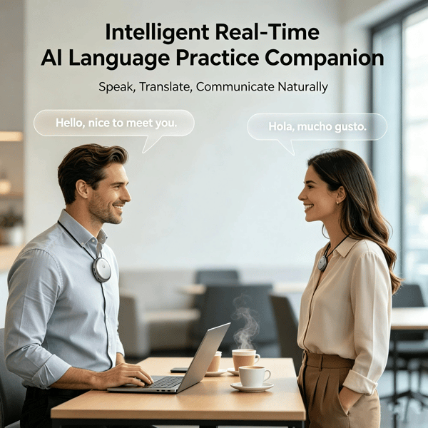 🗣️Practise Speaking Naturally Every Day – Wearable AI Language Practice Companion🤖