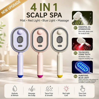 💁‍♀️✨KeshVeda™ 4-in-1 Electric Hair Straightener Massage Keratin Brush⚡⏳Limited-time 48% off