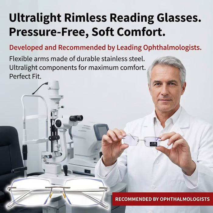【🕶️ Essilor-Varilux-Co-Created by Designers】Gypsophila Smart Zoom and Color-Changing Reading Glasses
