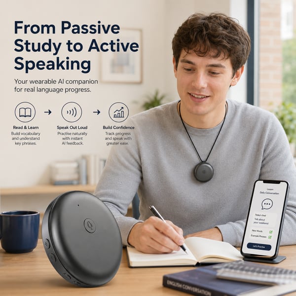 🗣️Practise Speaking Naturally Every Day – Wearable AI Language Practice Companion🤖