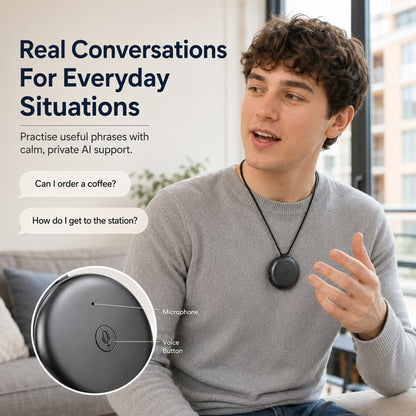 🗣️Practise Speaking Naturally Every Day – Wearable AI Language Practice Companion🤖