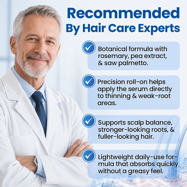 Timilk® Hair Growth Serum Roll-On – 3% Rosemary Oil Scalp Treatment for Thicker, Healthier-Looking Hair | For Men & Women 25ml