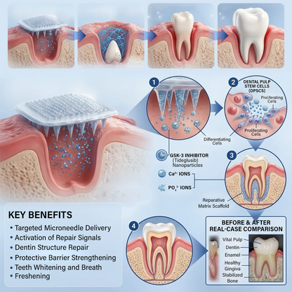 Your Smile🦷Ceoerty® Tooth & Gum Repair Fast-Dissolving Microneedle Patch✨ (𝟓-𝐢𝐧-𝟏 💎 𝐑𝐞𝐛𝐮𝐢𝐥𝐝 𝐄𝐧𝐚𝐦𝐞𝐥 & 𝐃𝐞𝐧𝐭𝐢𝐧 • 𝐒𝐭𝐫𝐞𝐧𝐠𝐭𝐡𝐞𝐧 𝐆𝐮𝐦𝐬 • 𝐄𝐫𝐚𝐝𝐢𝐜𝐚𝐭𝐞 𝐓𝐚𝐫𝐭𝐚𝐫 & 𝐎𝐝𝐨𝐫 • 𝐖𝐡𝐢𝐭𝐞𝐧𝐢𝐧𝐠 • 𝐒𝐭𝐨𝐩 𝐓𝐨𝐨𝐭𝐡 𝐒𝐞𝐧𝐬𝐢𝐭𝐢𝐯𝐢𝐭𝐲)