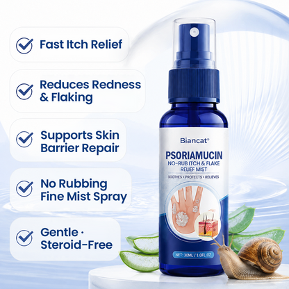 ⚡⏳Limited-time 48% off⏰💥Biancat® PsoriaMucin No-Rub Itch & Flake Relief Mist
