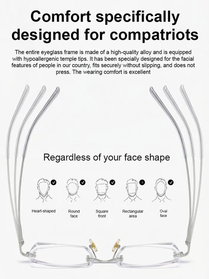 【🕶️ Essilor-Varilux-Co-Created by Designers】Gypsophila Smart Zoom and Color-Changing Reading Glasses