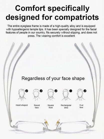 【🕶️ Essilor-Varilux-Co-Created by Designers】Gypsophila Smart Zoom and Color-Changing Reading Glasses