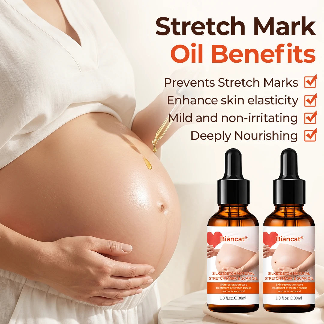 ⚡⏳Limited-time 48% off⏰💥Biancat® SilkStretch Natural Stretch Mark & Scar Oil