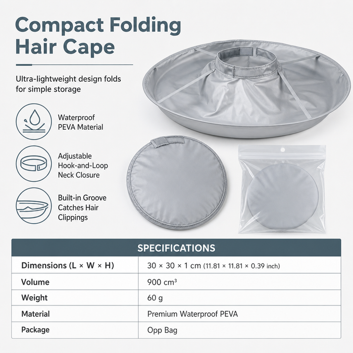 ✂️ LIMITED-TIME 50% OFF! ⚡ Adult Hair Cutting Cape – Hair Catching, Waterproof 🧴