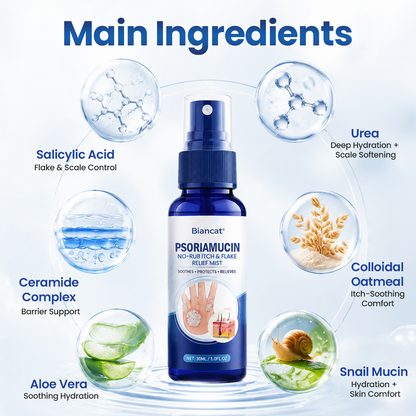 ⚡⏳Limited-time 48% off⏰💥Biancat® PsoriaMucin No-Rub Itch & Flake Relief Mist