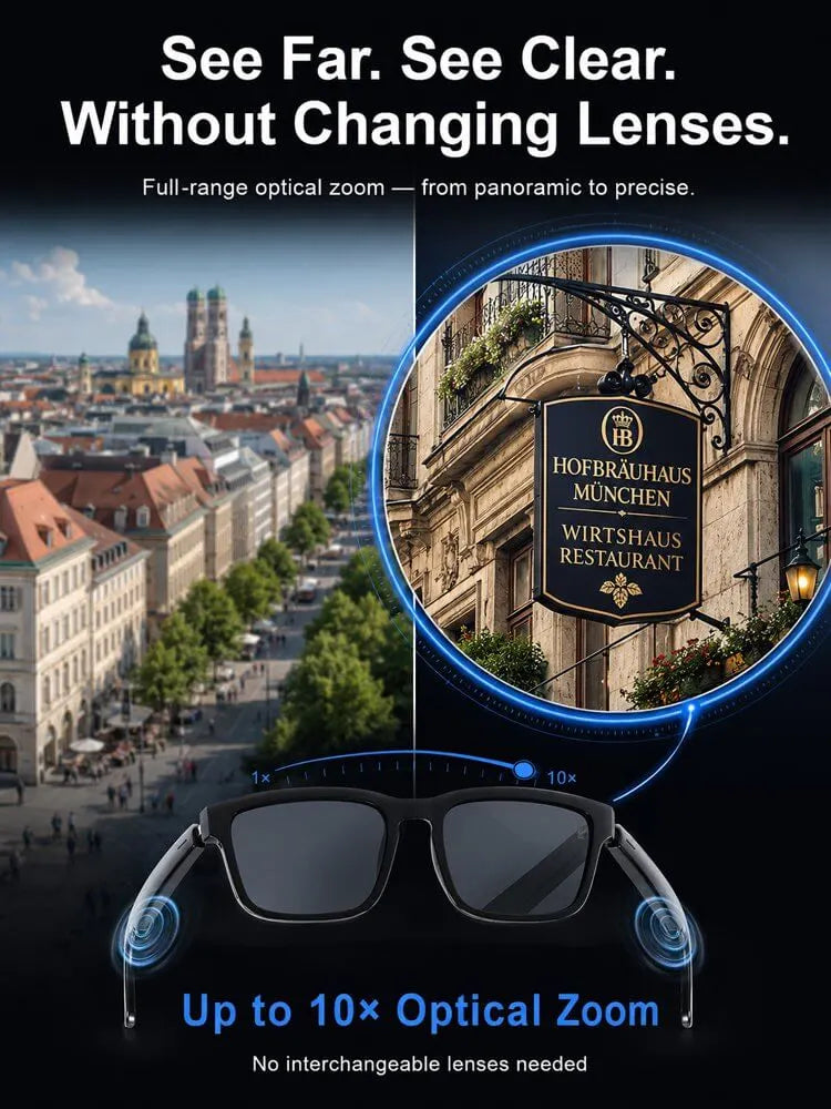 ✨ 🔥These all-in-one AI smart glasses integrate audio-visual entertainment, calls, AI interaction, language translation, and eye protection for photography—one pair solves all your daily needs, a truly sci-fi-level portable device! ✨ 🔥