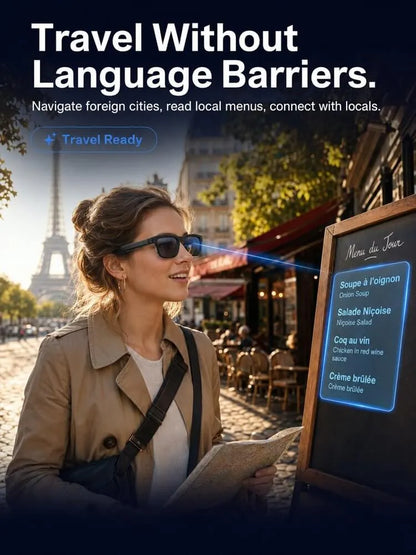 ✨ 🔥These all-in-one AI smart glasses integrate audio-visual entertainment, calls, AI interaction, language translation, and eye protection for photography—one pair solves all your daily needs, a truly sci-fi-level portable device! ✨ 🔥